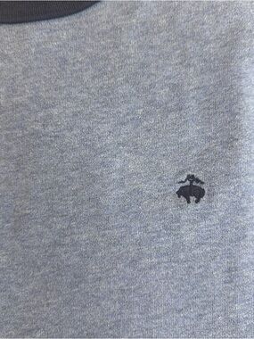 Brooks Brothers 346 Sweatshirt Mens L Blue Crewneck Cotton Logo Long Sleeve -516